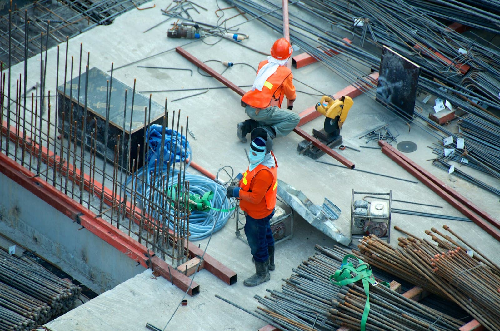Waterfront Construction owner on site