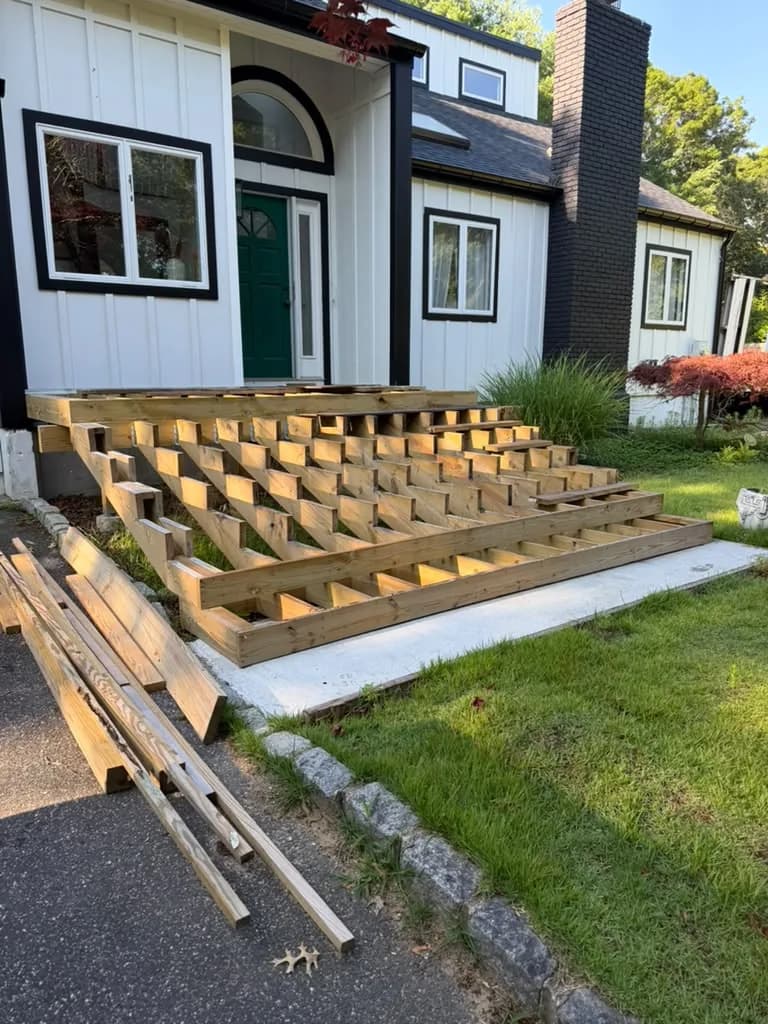 Custom Carpentry — Front Porch Framing