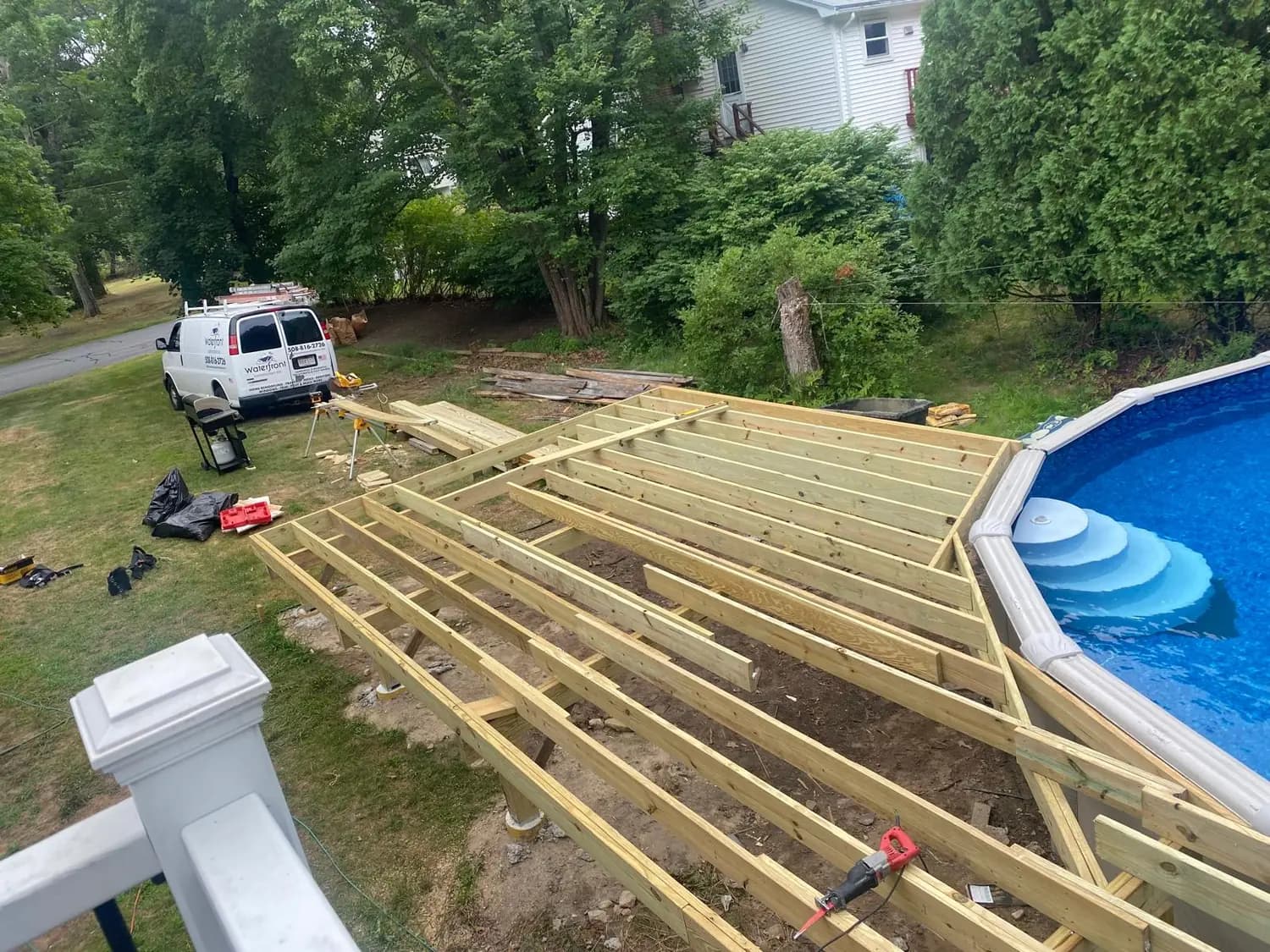 Pool Deck in Salem, NH — before
