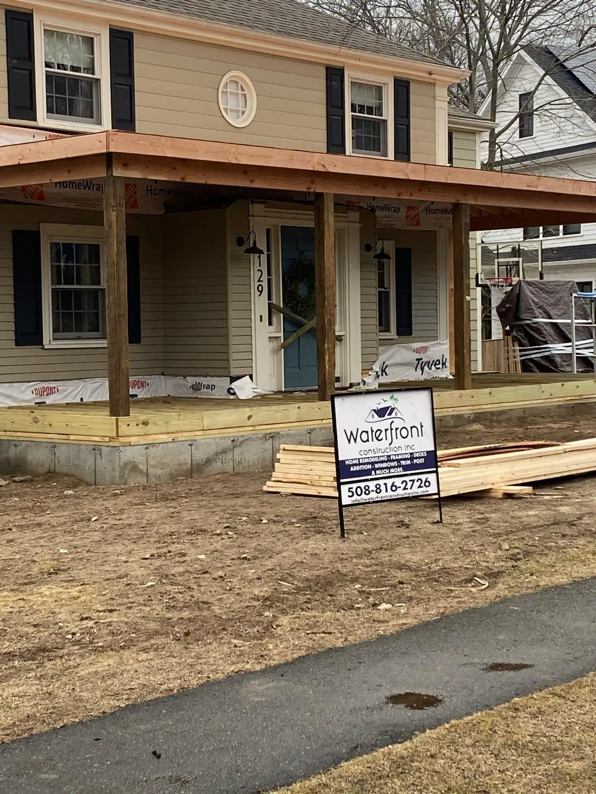Front Porch & Home Addition — Needham, MA